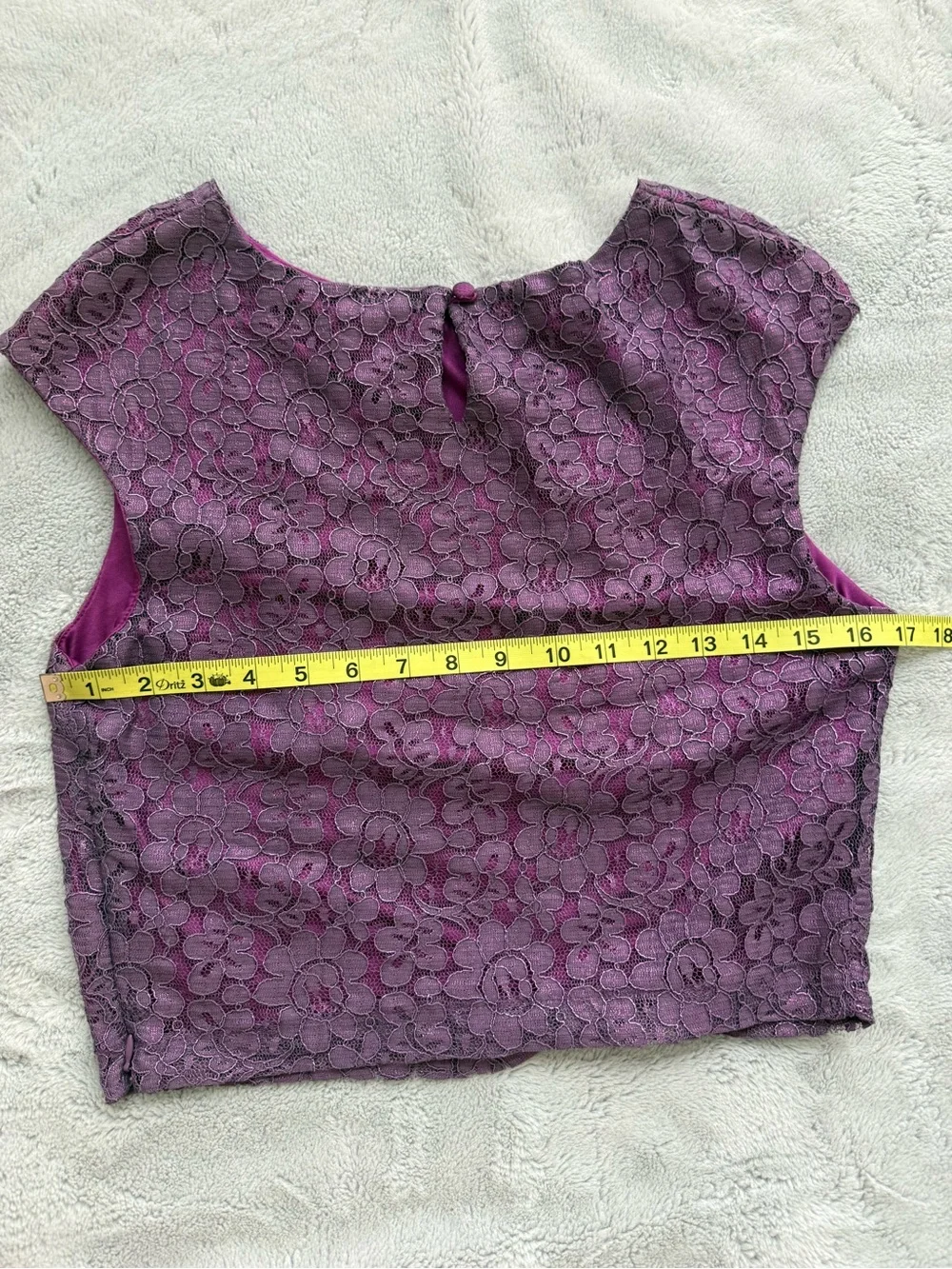 Bisou Bisou Purple Lace Matching Set Pencil Skirt and Cap Sleeve Top